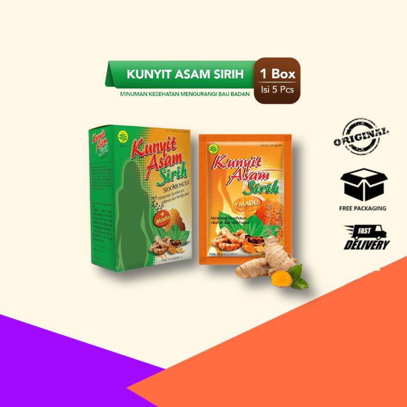 Jual Kunyit Asam Sirih Sido Muncul Kotak Isi Sachet Mengurangi