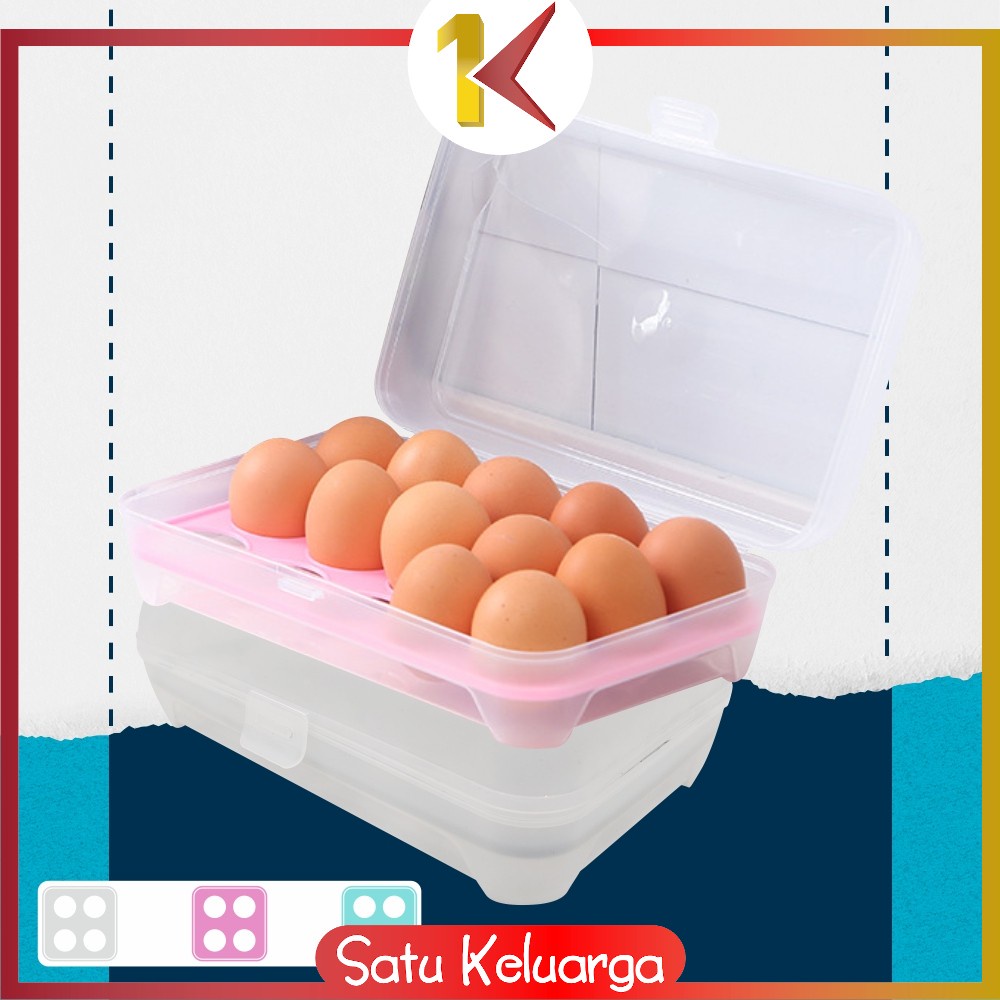 Jual SK-C791 Kotak Tempat Rak Susun Penyimpanan Telur 15 Lubang Sekat ...