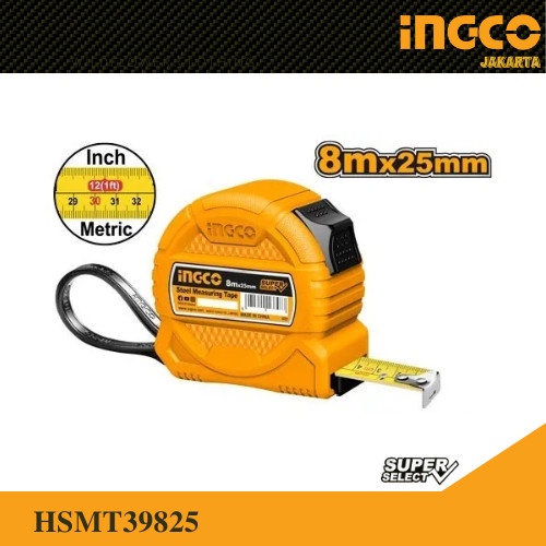 Jual Meteran Rol (8m x 25mm) Measuring Tape 8 Meter INGCO HSMT39825 ...
