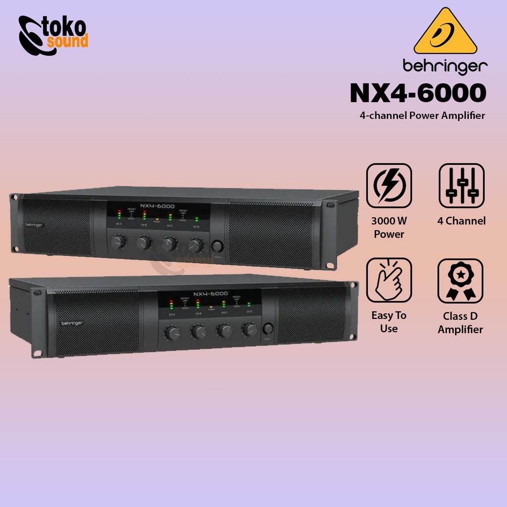 Jual Behringer NX46000 6000W 4 Channel Power Amplifier Shopee Indonesia