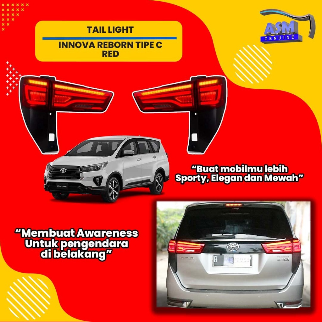 Jual Stop Lamp LED Tail Light Toyota Innova (2016-UP) Merah Type C ...