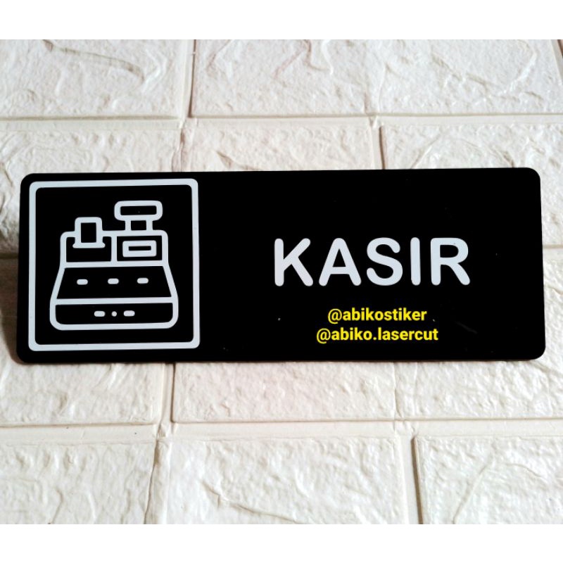 Jual Abiko Sign Board Acrylic Papan Tanda Akrilik Kasir Uk 8x22 Cm Shopee Indonesia 1486