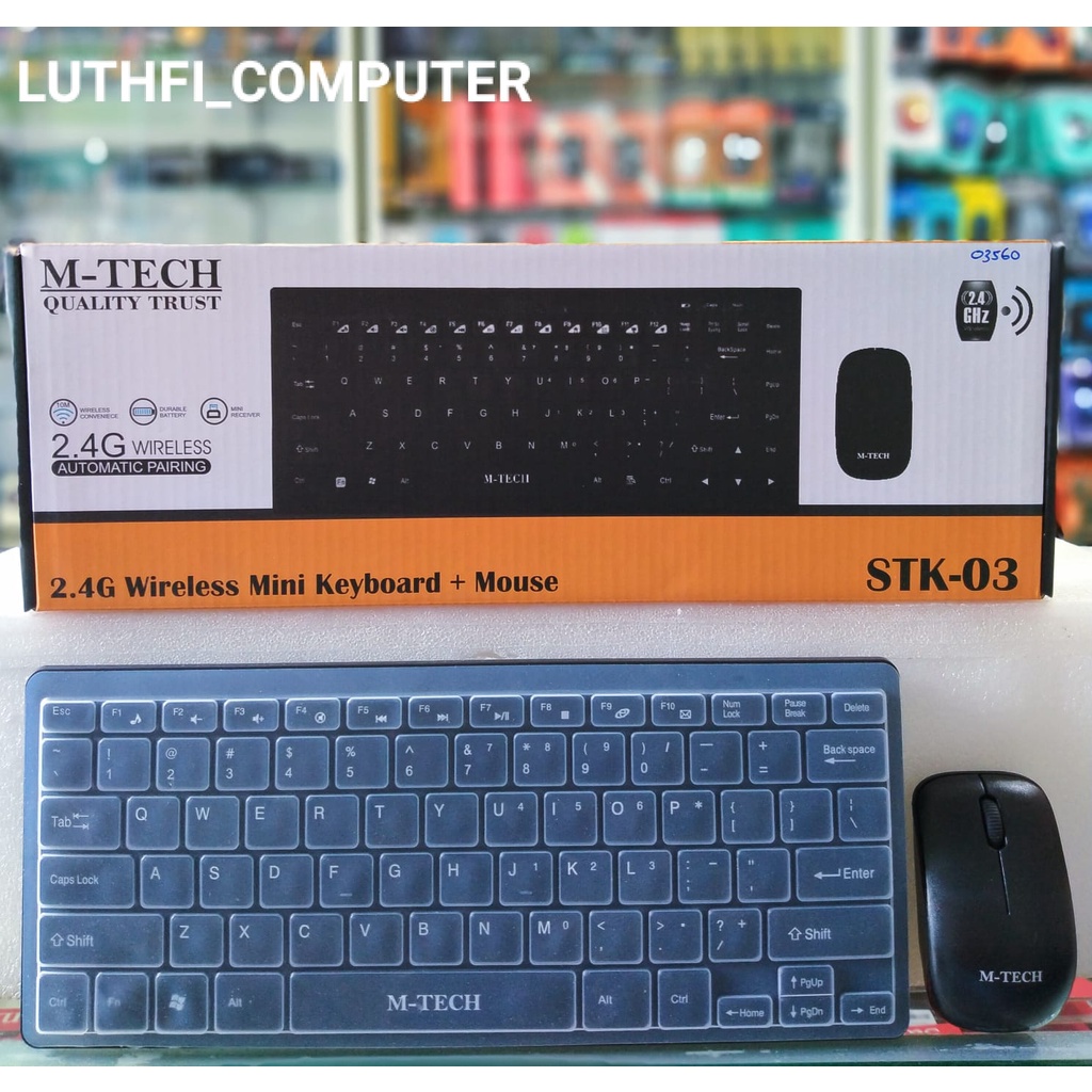 Jual MTech STK-03 Keyboard dan Mouse Wireless Mini Combo M-Tech 2.4G ...