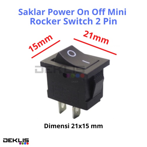 Jual Saklar Power On Off Mini Rocker Switch 2 Pin / 21x15 mm | Shopee ...