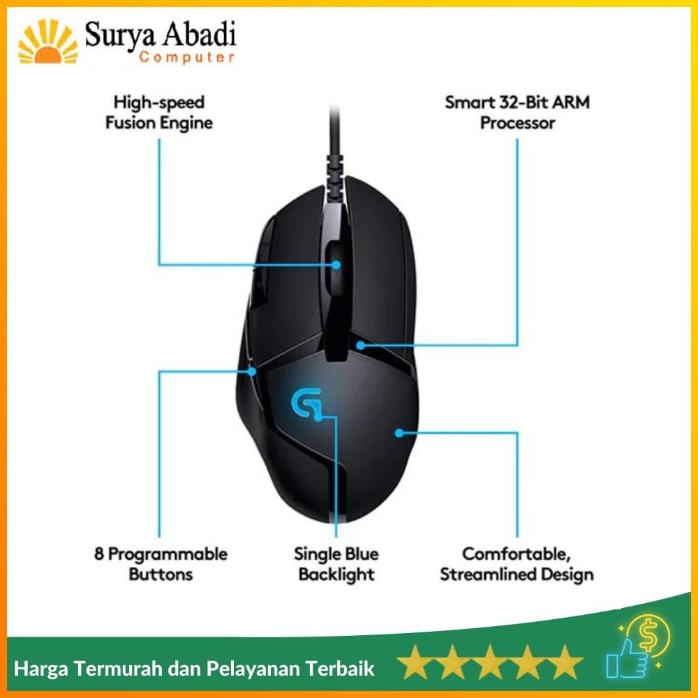 Jual Logitech G402 Hyperion Fury Gaming Mouse Garansi Resmi | Shopee ...