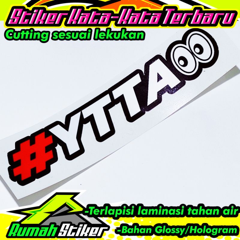 Jual stiker #yyta glossy merah putih | Shopee Indonesia