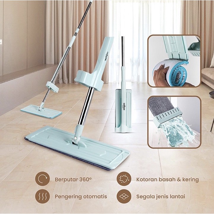 Jual Alat Pel Lantai Flat Mop Pel Tarik Praktis Ultra Mop Hand Shopee