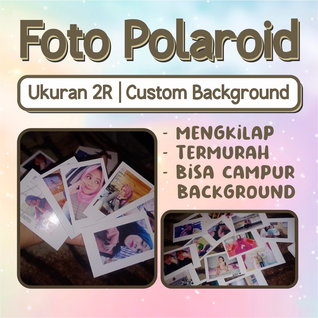 Jual Cetak Polaroid R Terbaik Custom Background Minimal Pcs