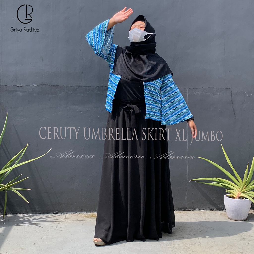 Jual Rok Big Size Jumbo Besar XL Panjang Polos Model Payung Lebar Sifon ...