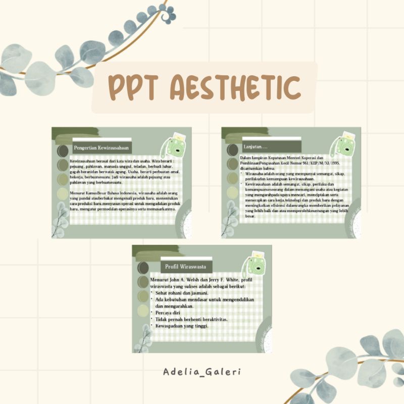 Jual Template PPT HYPERLINK| Presentasi Powerpoin Aesthetic Profesional