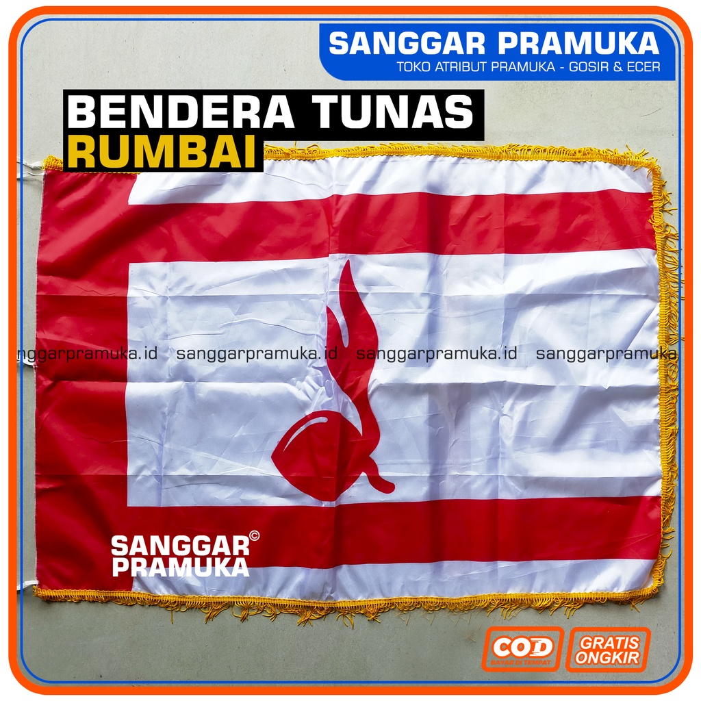 Jual Bendera Tunas Pramuka Rumbai / Bendera WOSM Rumbai / Bendera ...