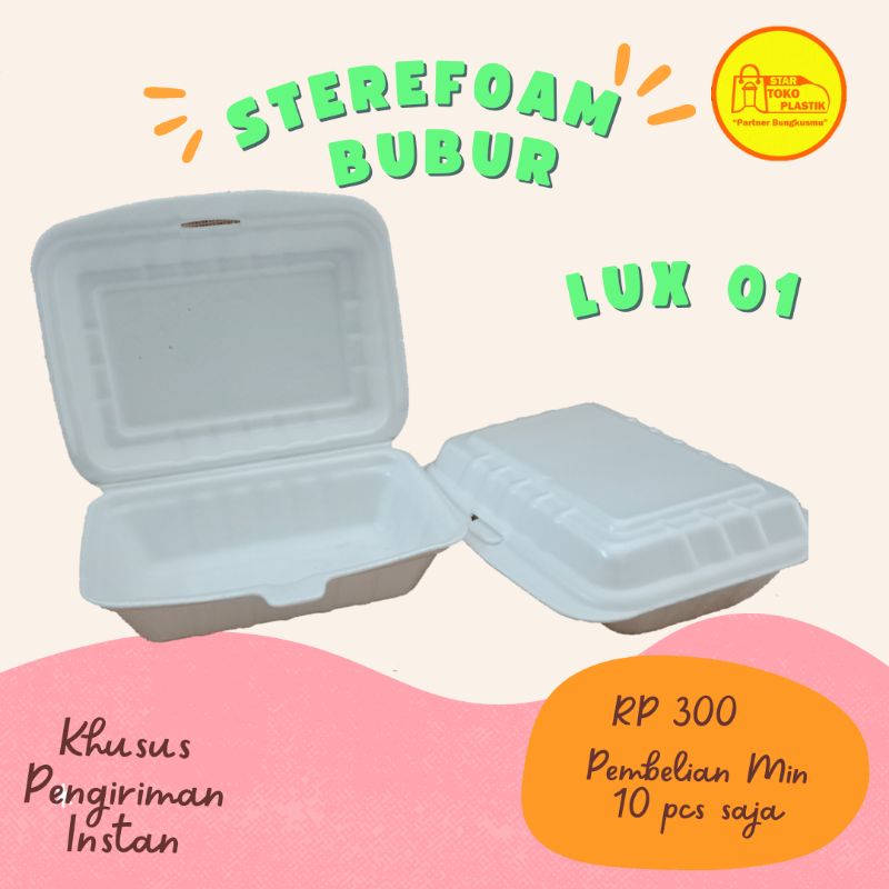 Jual Styrofoam Bubur Merk Lux Styrofoam Makanan Styrofoam Makanan Termurah Merk Lux