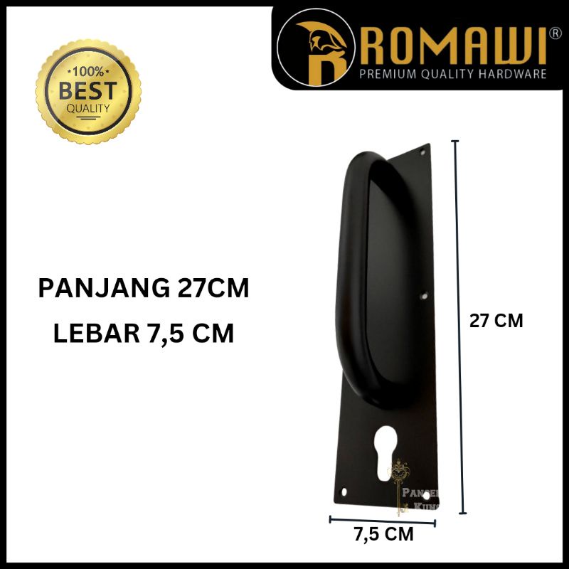 Jual PUSH PLAT HANDLE PINTU PULL PLATE PUSH PLAT STAINLESS STEEL HITAM ...