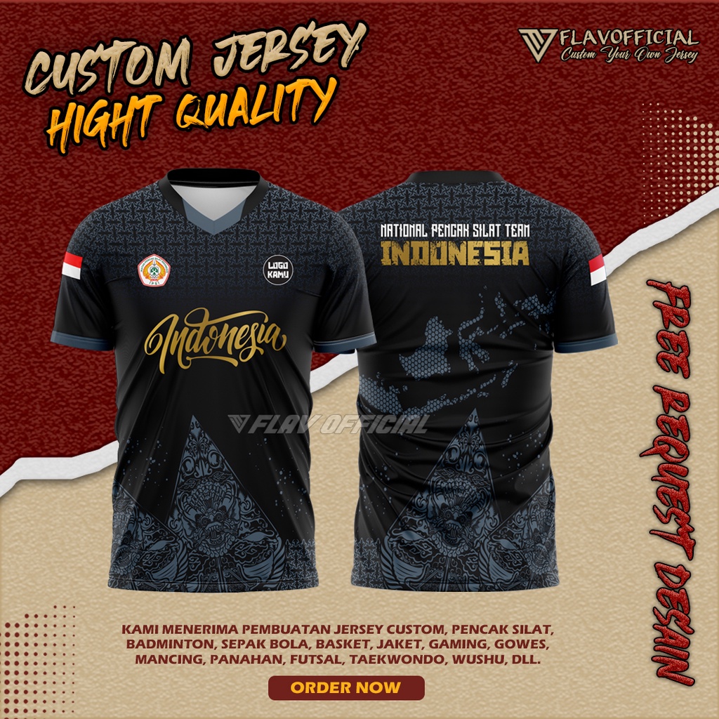 Jual Kaos Custom Jersey Nusantara Pencak Silat Psht Pagar Nusa Tapak Suci Ikspi Persinas 7712