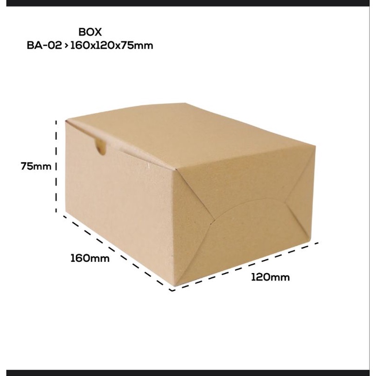 Jual Paper Box kue / box makanan laminasi 290gr ( 16cm x 12cm x 7,5cm ...