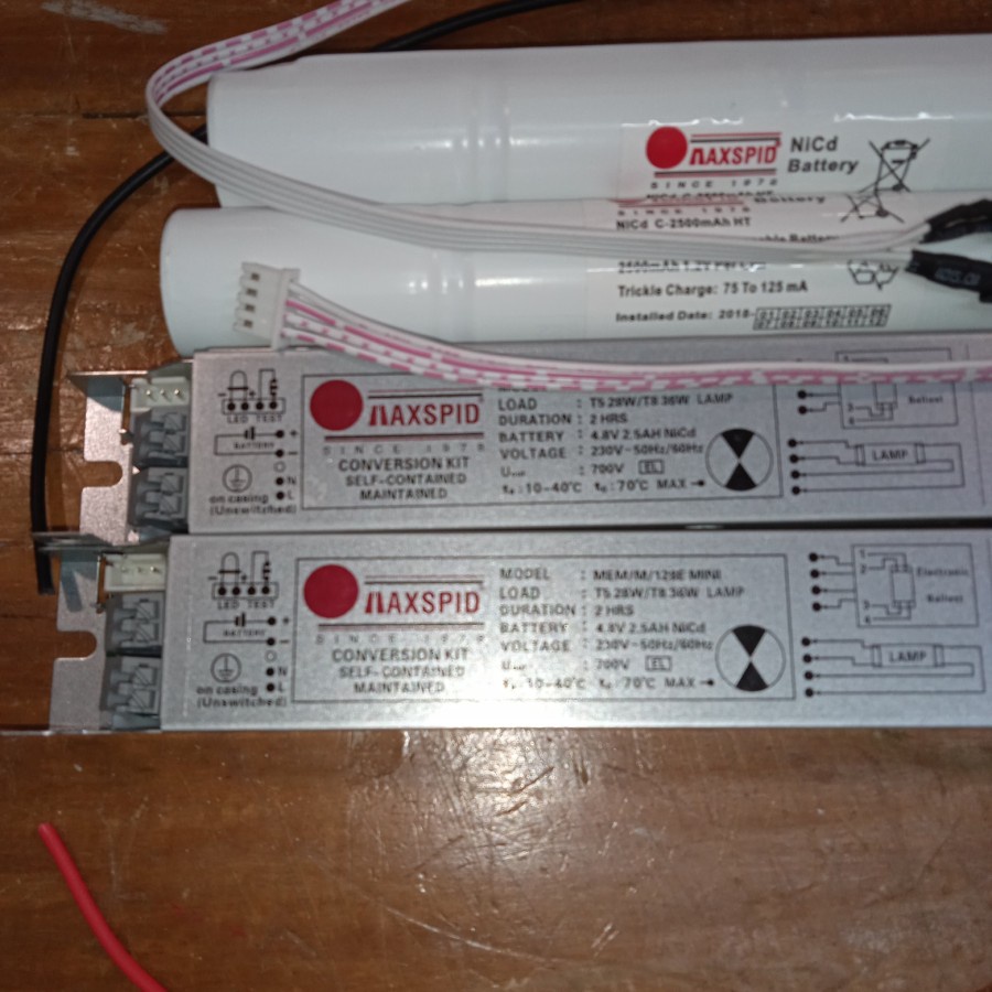 Jual Baterai Emergency MEM/M/128E MINI maxspid / baterai emergency T5 ...