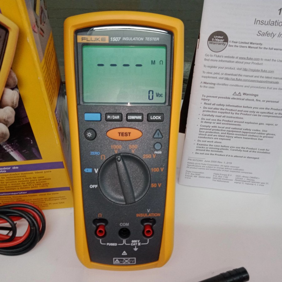 Jual Fluke 1507 Insulation Tester 1000V Shopee Indonesia