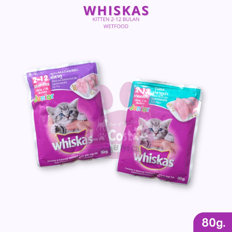 Jual Whiskas Kitten Tuna & Mackerel Pouch Whiskas Makanan Basah