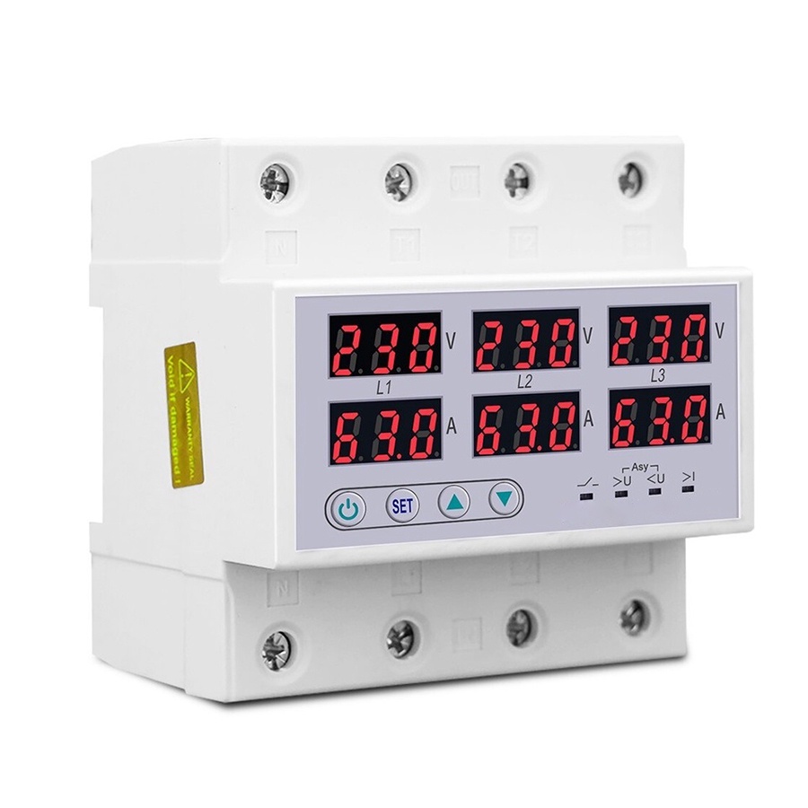 Voltmeter Enkelfasige Ampèremeter Din Rail Dubbele Display Multimeter