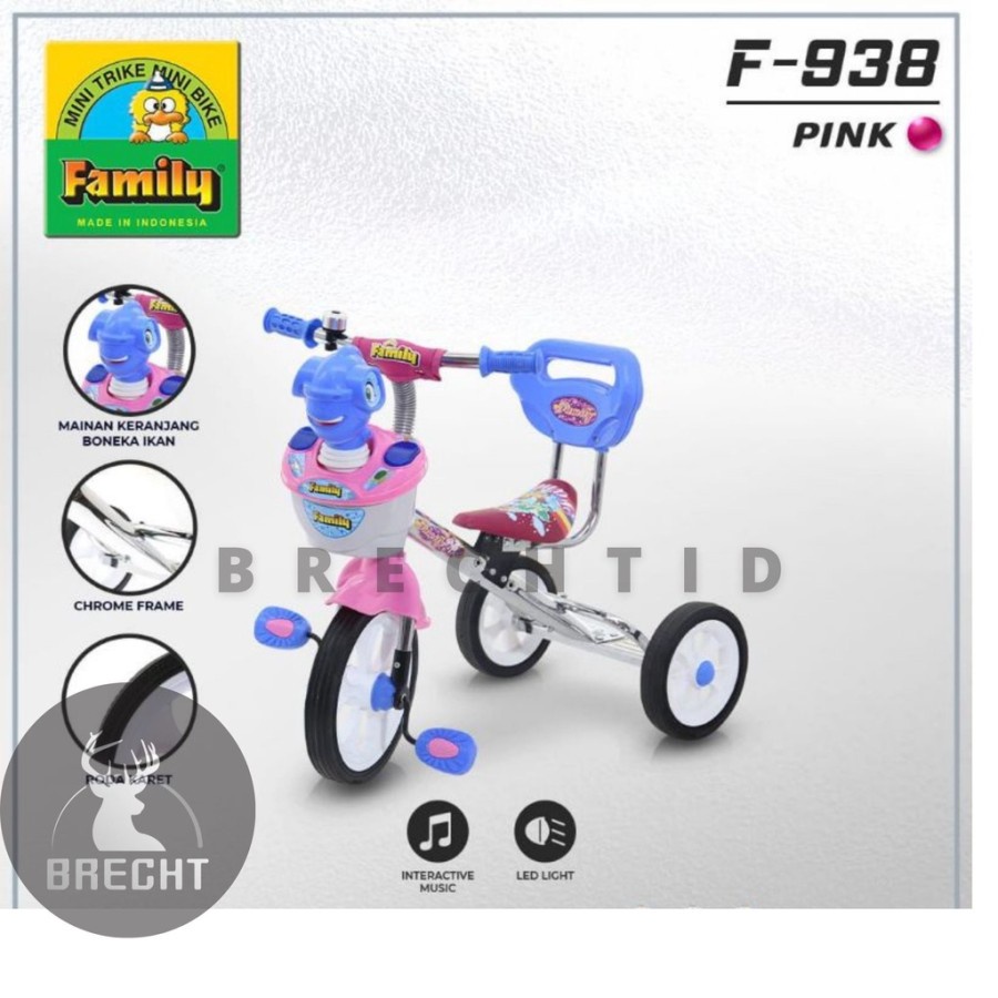Jual SEPEDA RODA TIGA F-938 FAMILY SEPEDA RODA TIGA | Shopee Indonesia
