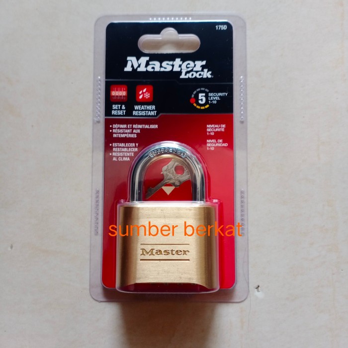 Jual Kebutuhan Gembok Masterlock Code Kombinasi 175D/ Gembok Master ...