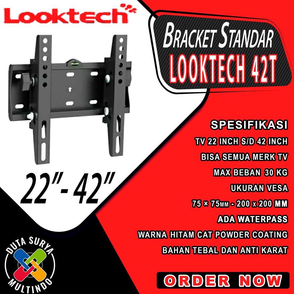 Jual bracket tv standar looktech untuk 22 inch sampai 42 inch | Shopee ...