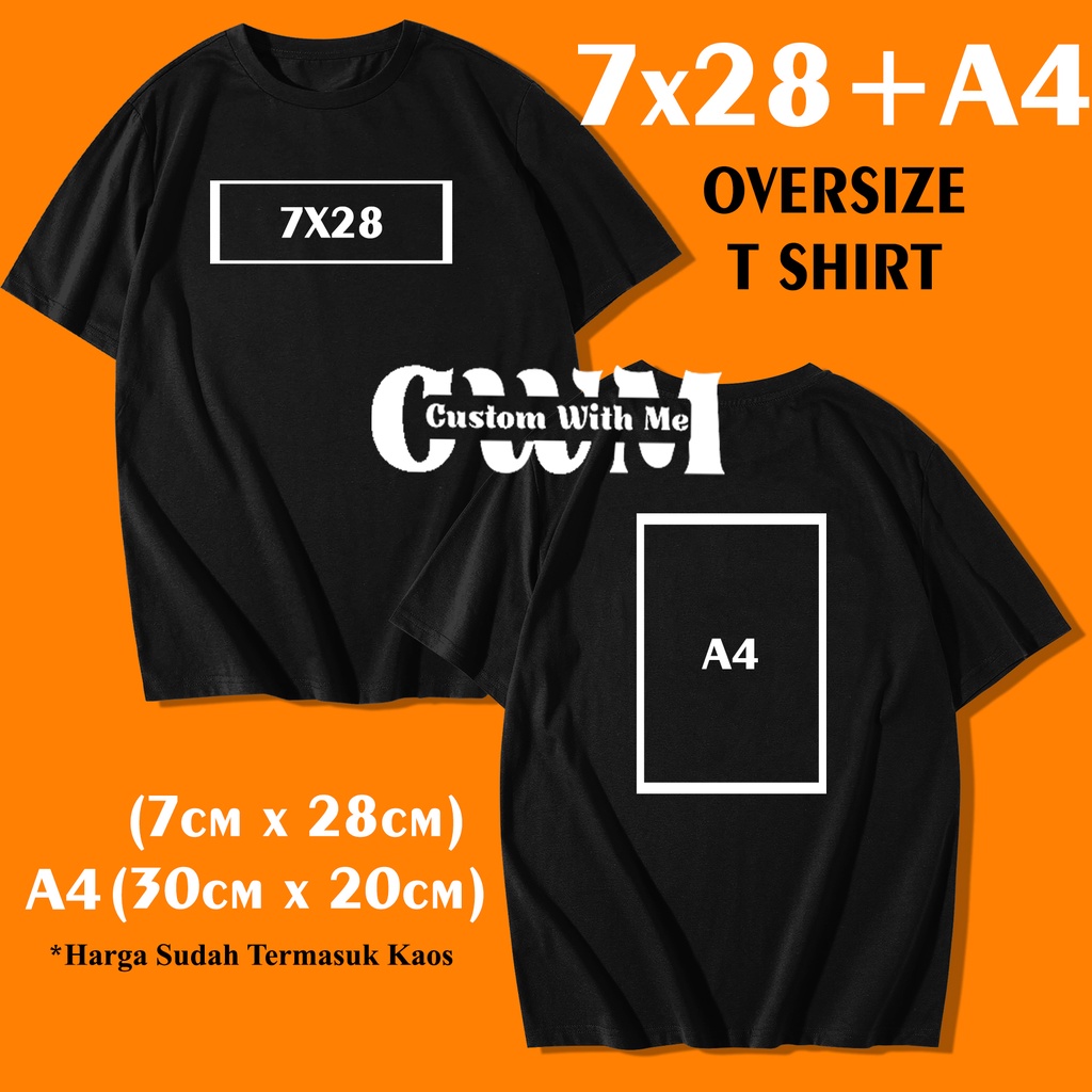 Jual CUSTOM OVERSIZE | BIKIN KAOS OVERSIZE SATUAN | KAOS CUSTOM COUPLE ...