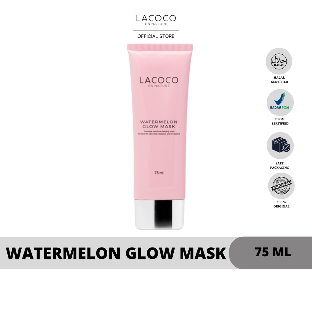 Jual LACOCO WATERMELON GLOW MASK SLEEPING MASK TERAMPUH BIKIN GLOWING
