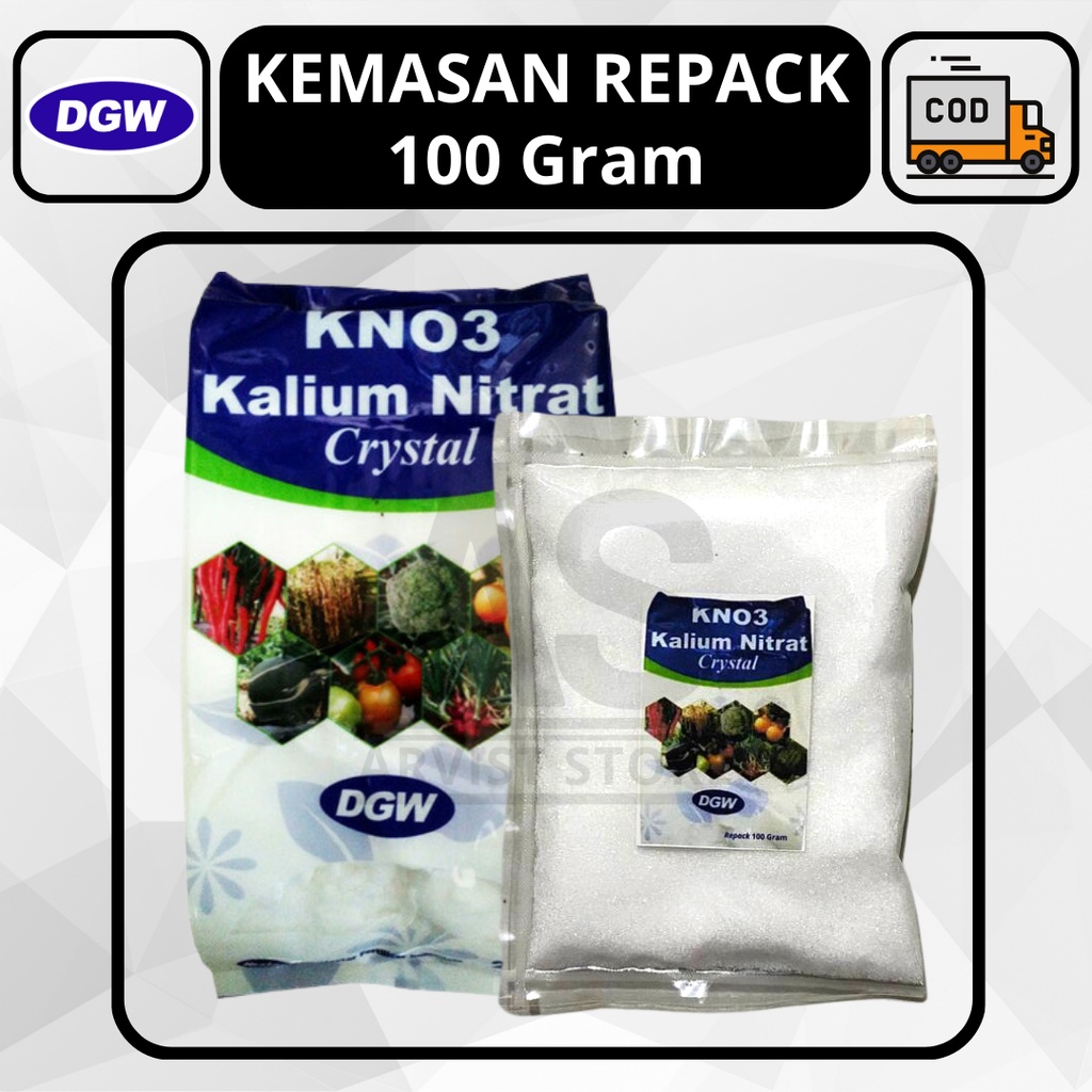 Pupuk KNO3 DGW KNO 3 Kalium Nitrat Crystal Kemasan Repack 100 Gram Original