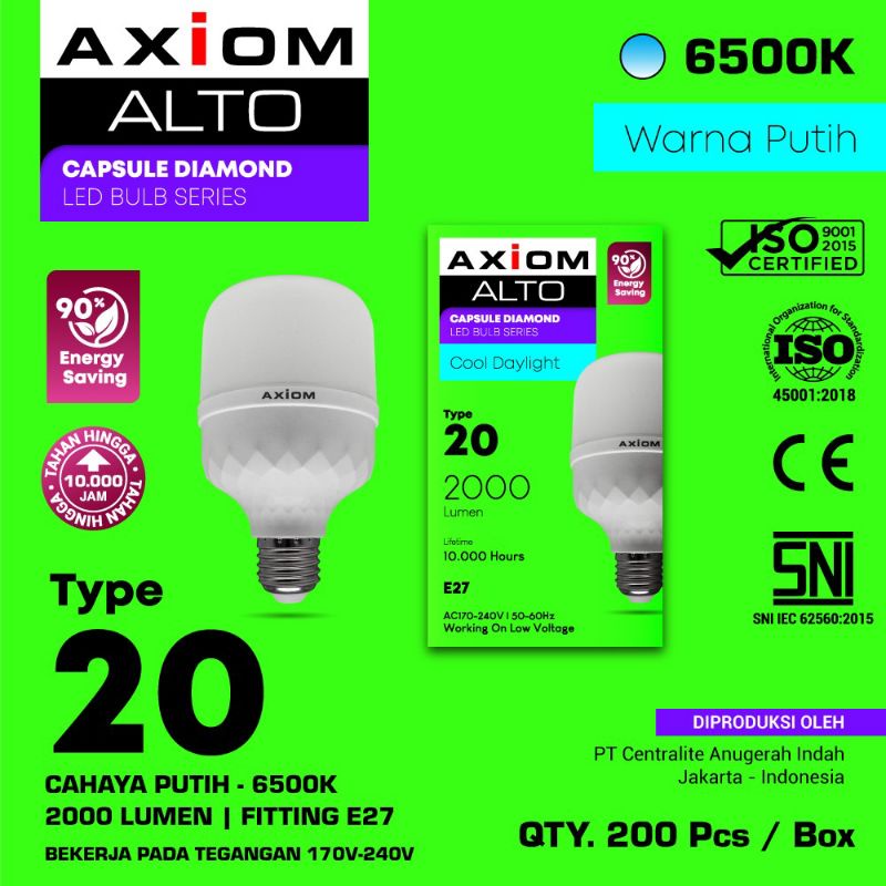 Jual LAMPU LED AXIOM ALTO TYPE 5/10/15/20 | Shopee Indonesia
