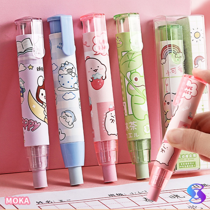 Jual Eraser Pen/Mechanic Eraser / Penghapus mekanik Cute FREE 2 pc