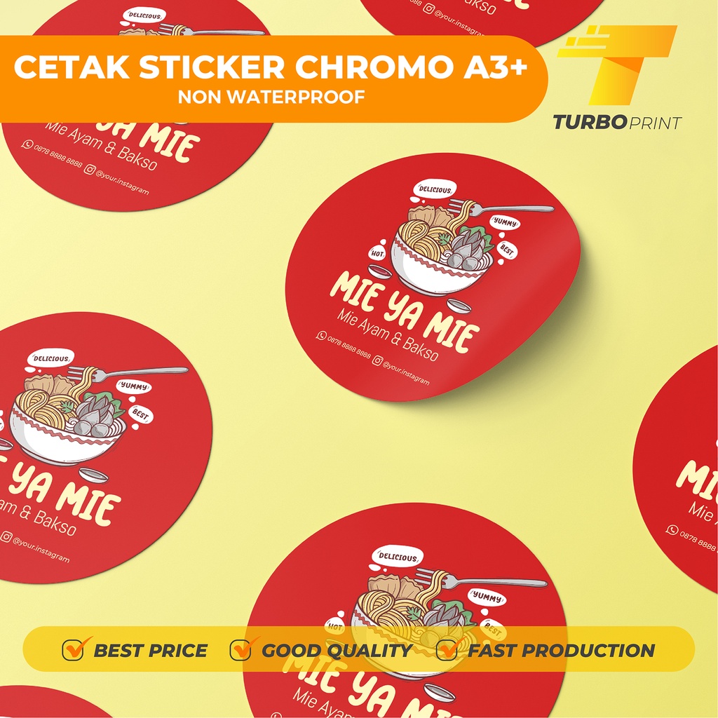 Jual Cetak Stiker Label Chromo A3+ Sticker Kemasan Produk Makanan ...