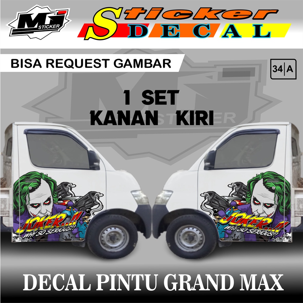 Jual Stiker Decal Full Pintu Samping Pickup Grand MAx,Semua Jenis ...