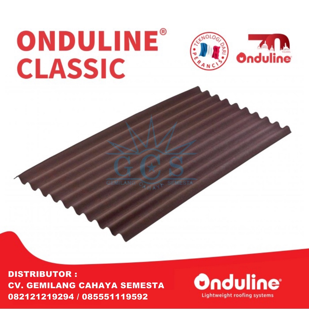 Jual Onduline Brown Classic - Atap Bitumen (200cmx95cmx3mm) | Shopee ...