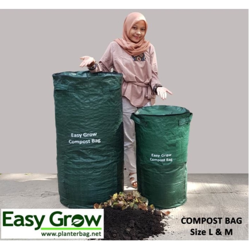 Jual Compost Bag LITER MEDIUM Tas Kompos Olah Limbah Daun Sampah Organik PLANTER BAG