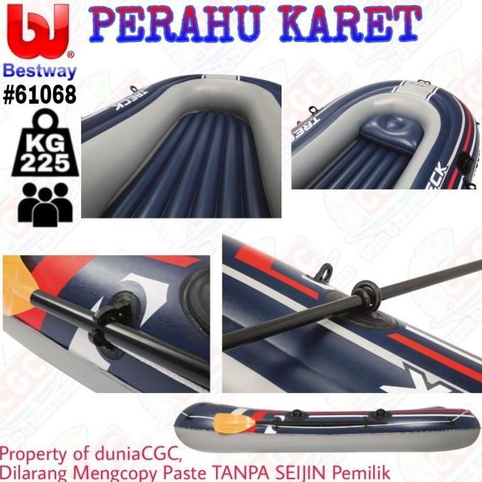 Jual Bestway 61068 Hydro Force Raft Treck X2 Set Perahu Karet 3 Orang