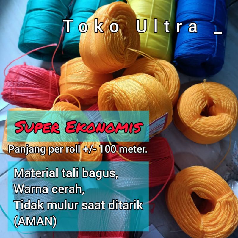 Jual TALI 2MM (1 ROLL) / TAMBANG KECIL / TALI RIS JARING / TALI GROSIR ...