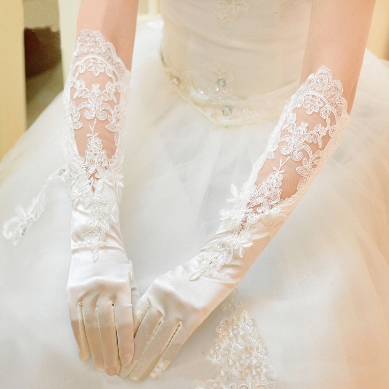 Jual Sarung Tangan Pengantin Brokatlace Bridal Wedding Gloves Shopee Indonesia 8587