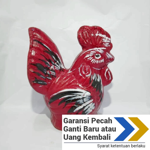 Jual Celengan target murah unik bahan tanah liat premium celengan ayam