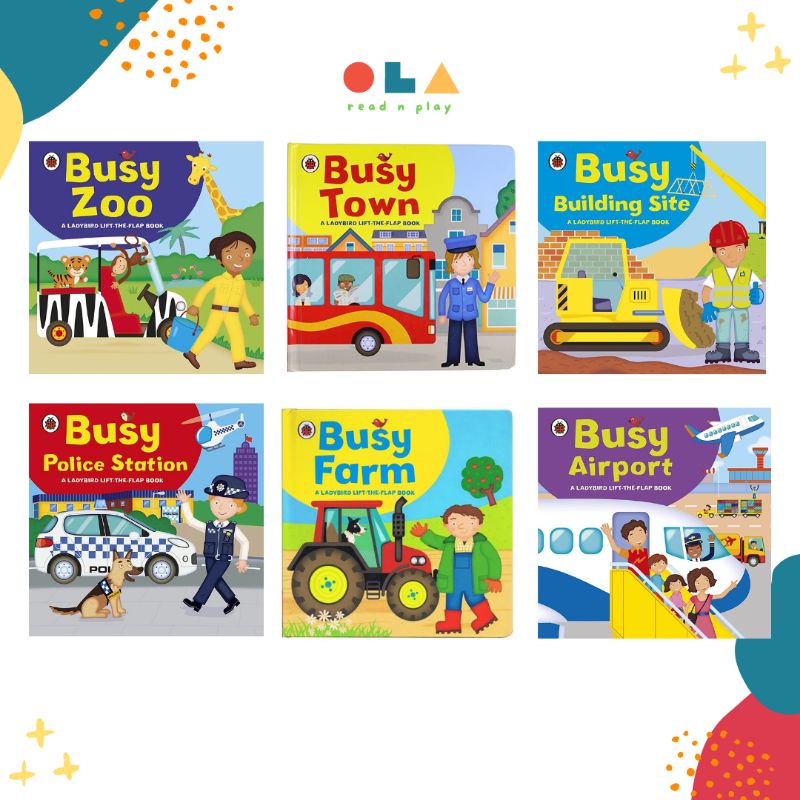 Jual OLABOOKS LADYBIRD LIFT THE FLAP BUSY SERIES (ZOO, TOWN, POLICE