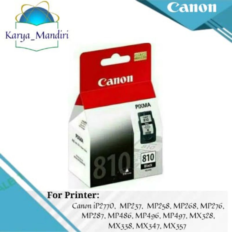 Jual Catridge tinta canon 810 blackMP245, MP276, MP486, MX416, IP2772 ...