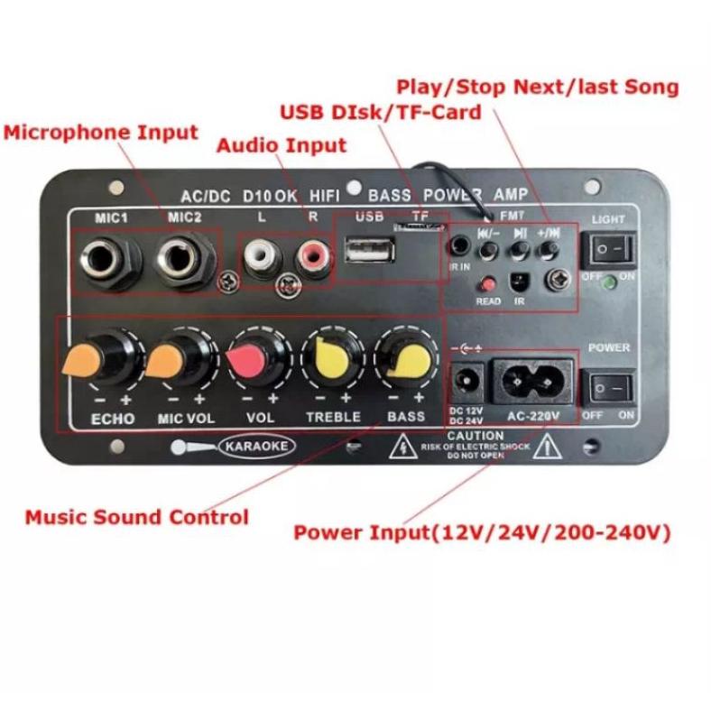 Jual Rest0K Kit Power Amplifier Bluetooth Karaoke AcDc Basstube Aktif