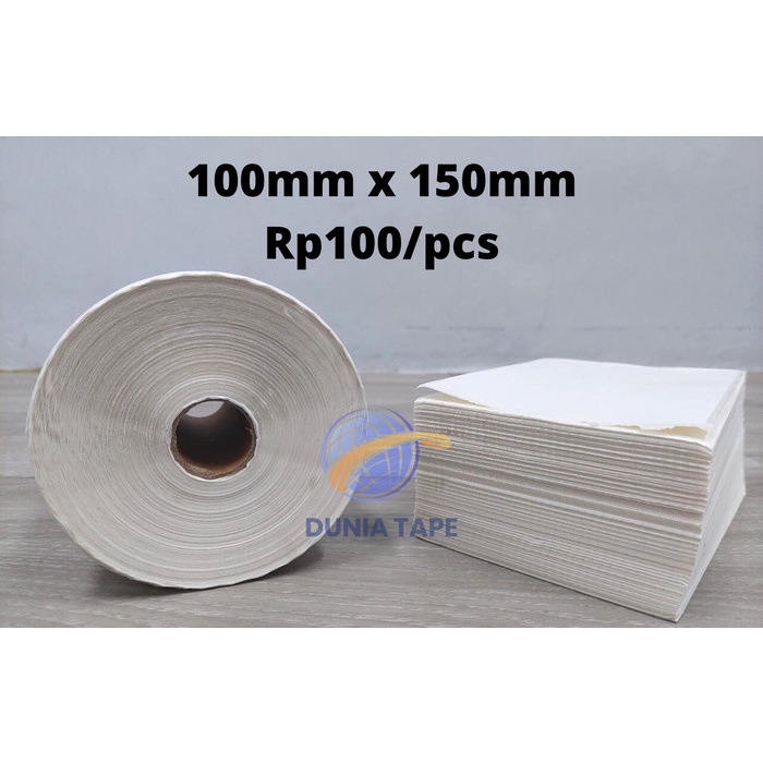 Jual Term Label Thermal Sticker 100 X 150 Mm (A6) Isi 500 Pcs | Shopee ...
