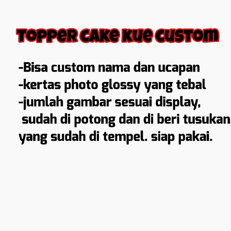 Jual Topper hiasan kue barong barongan bali reog custom nama dan ucapan ...