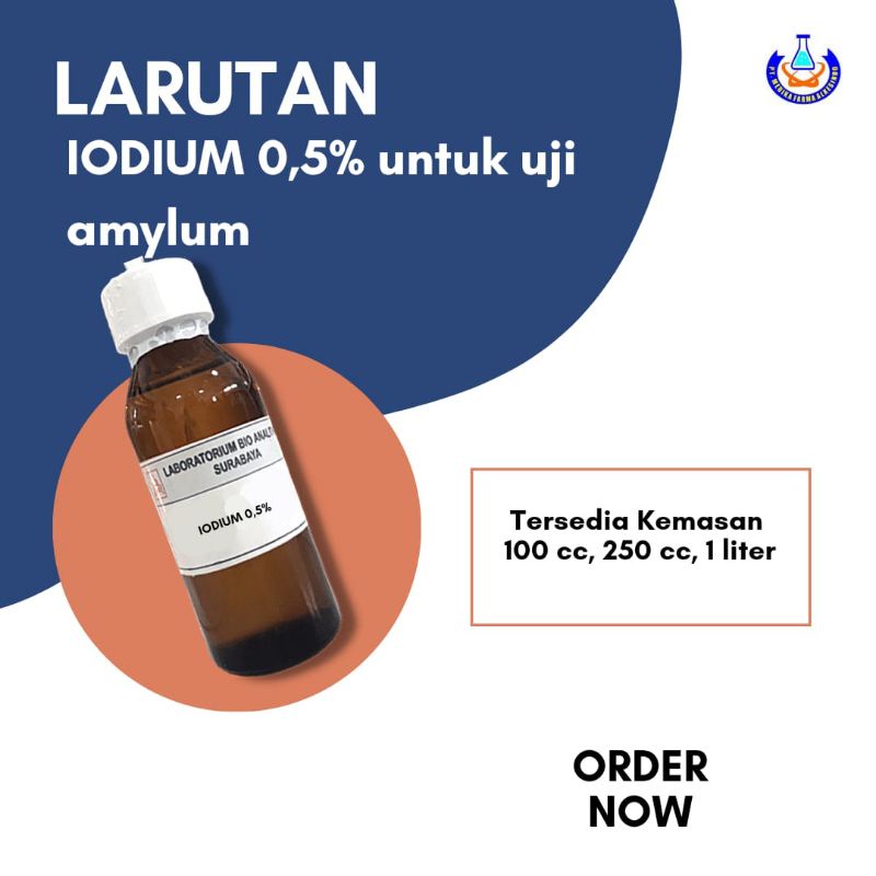 Jual Iodium 0,5% untuk uji amylum 100cc | Shopee Indonesia