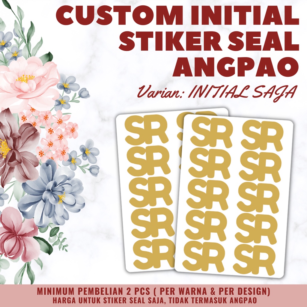 Jual CUSTOM STIKER SEAL ANGPAO AMPLOP STICKER WEDDING NIKAH NIKAHAN ...
