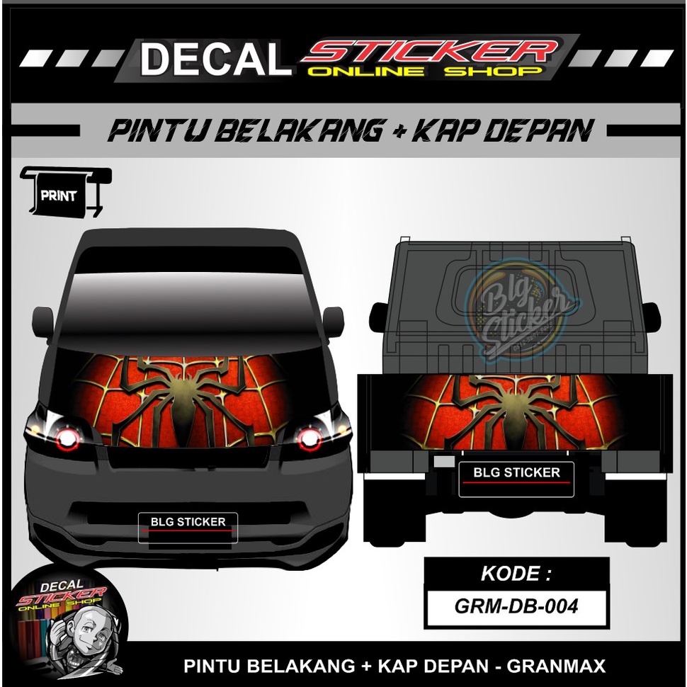 Jual Stiker Mobil Granmax Pickup Decal Print Sticker Variasi Pintu