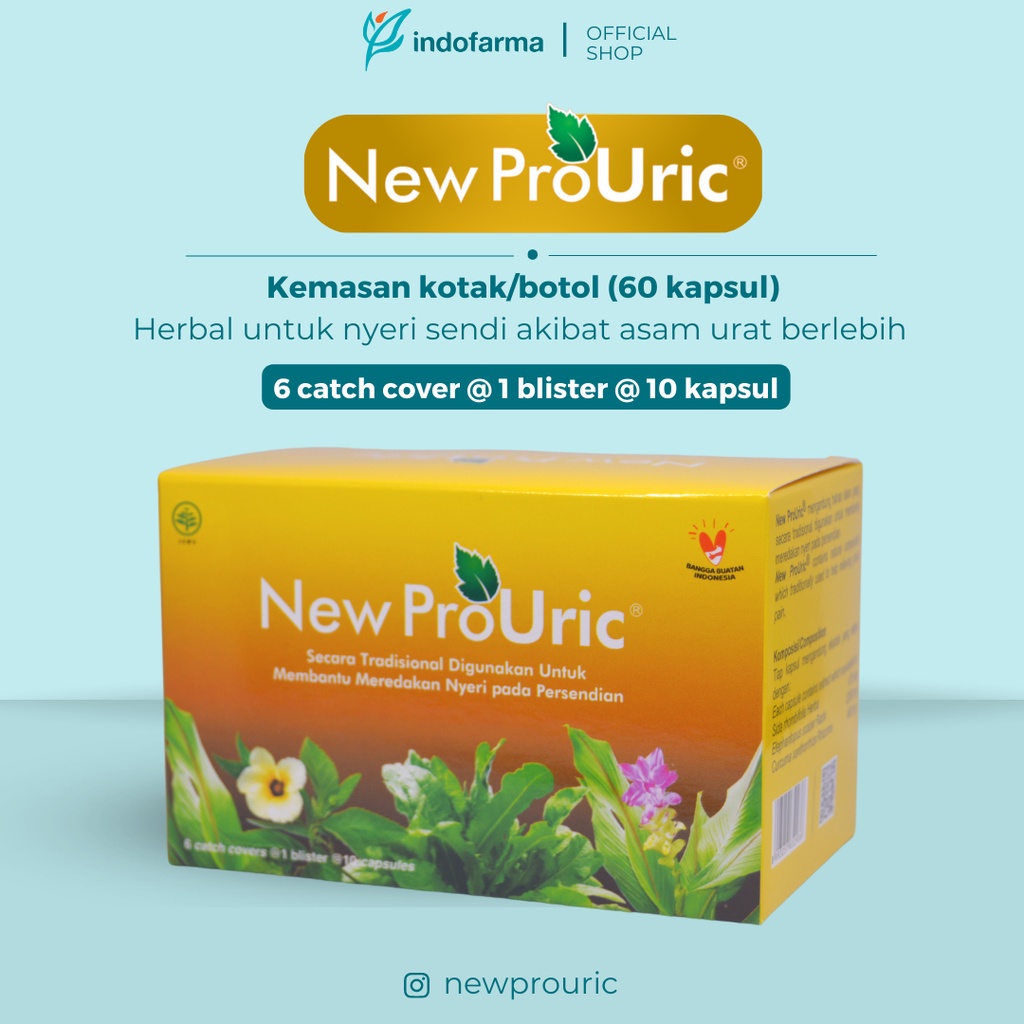 Jual NEW PROURIC KOTAK ATAU BOTOL ISI 60 KAPSUL | Shopee Indonesia