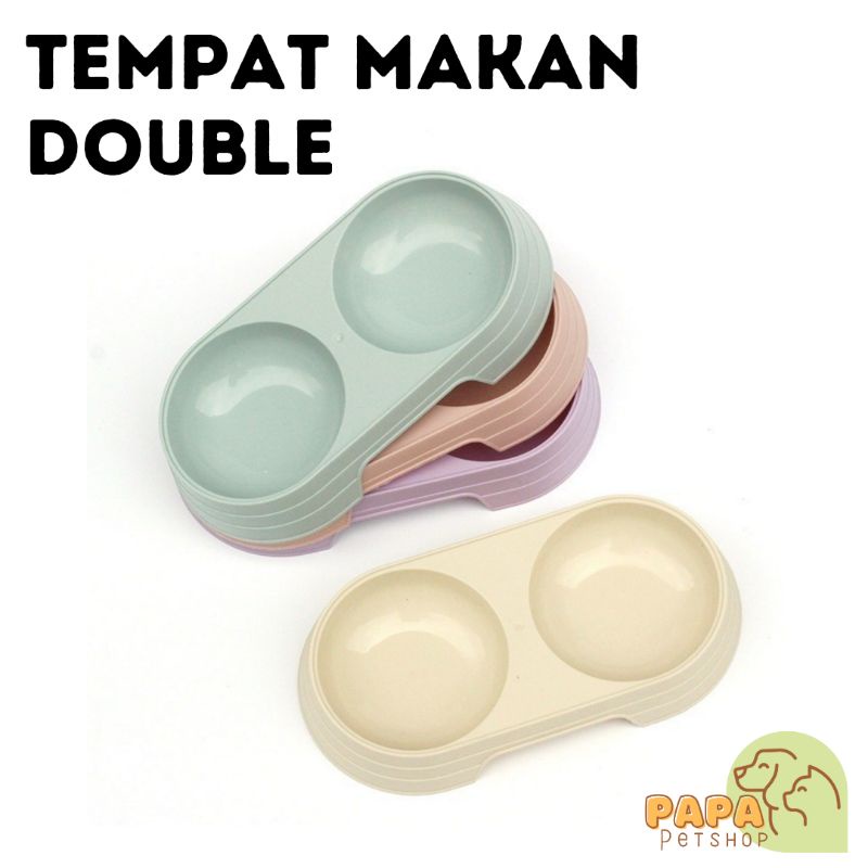Jual Tempat Makan Kucing Hewan Peliharaan Double Bowl 2in1 Aesthetic ...