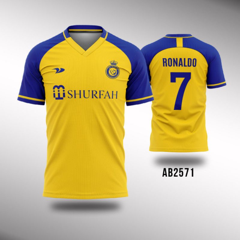 Jual Jersey Al Nassr Home X Cristiano Ronaldo Terbaru 2023 Gratis